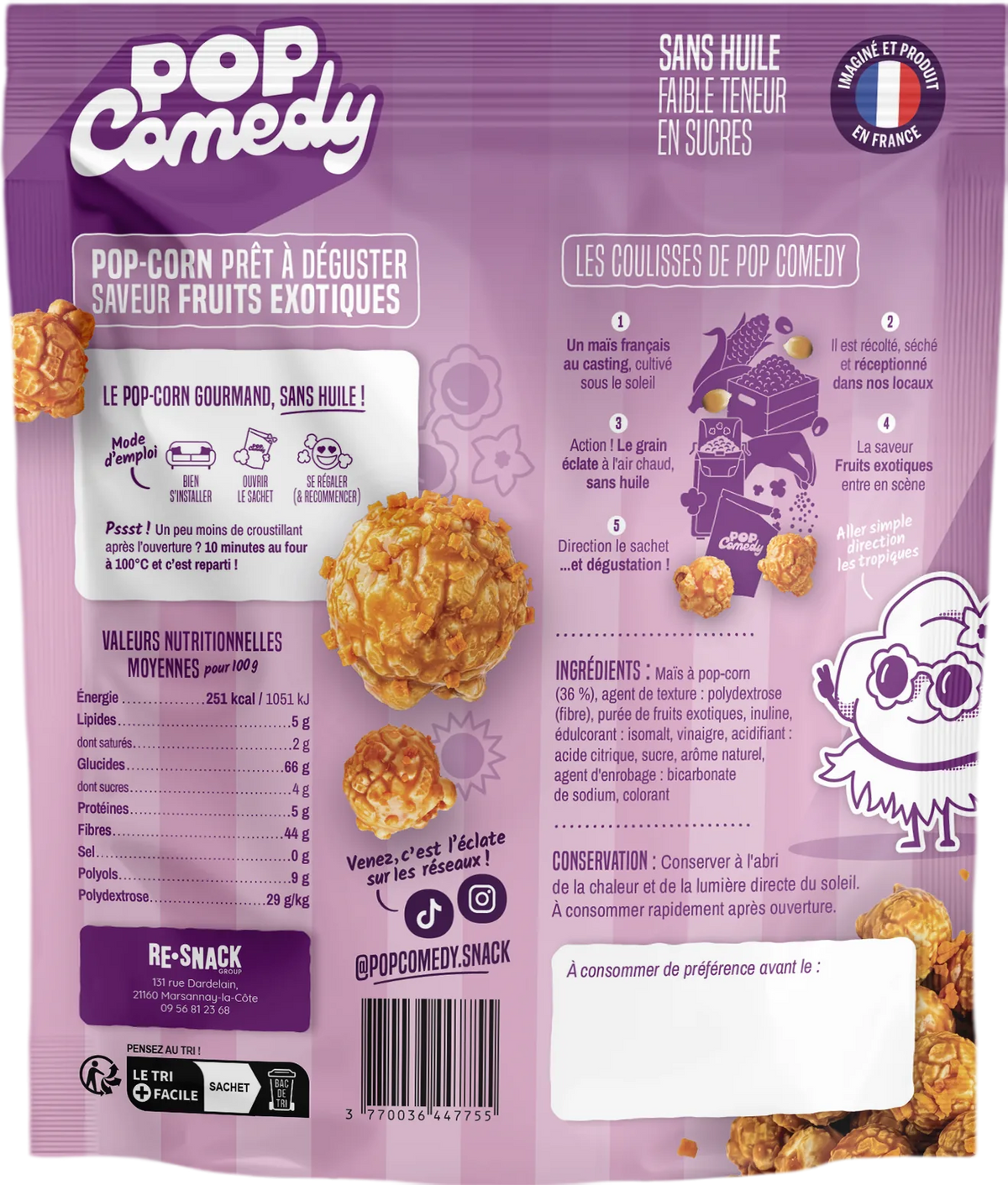 Pop-corn Fruits exotiques