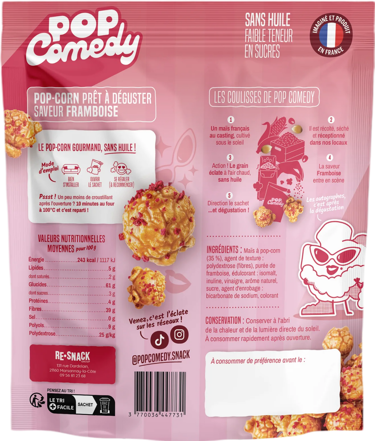 Pop-corn Framboise